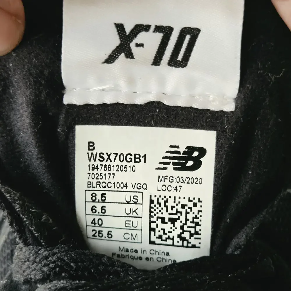 B8 New Balance X70 Womens US 9 Black Comfort Running Walking Sneakers